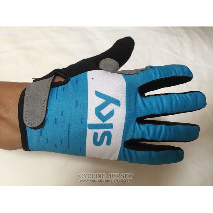 2020 Sky Full Finger Gloves Cycling Blue